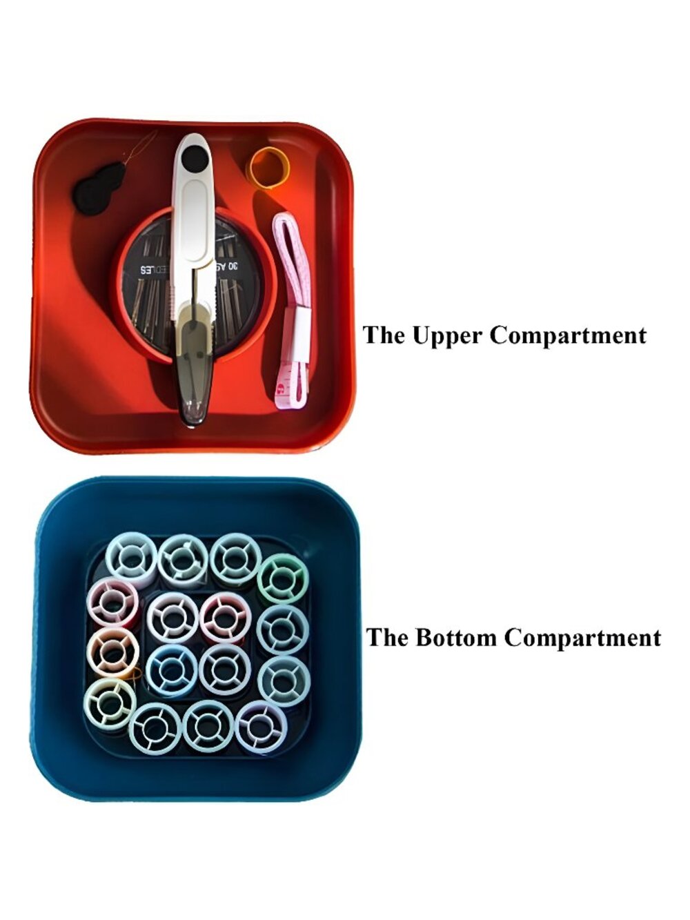 Sewing Kit for Adult, Sewing Kit Box, Home Sewing Set for Beginners, Blue